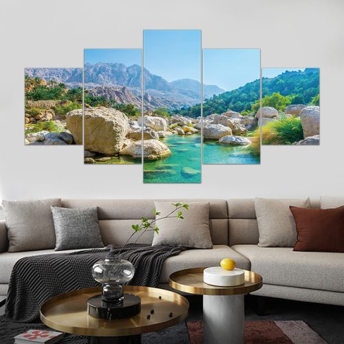 Vászon falikép szett, 5 részes, 150 X 80 cm