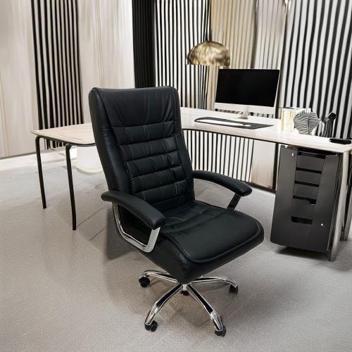 Velora Office Line VEGA Onyx – prémium főnöki irodai szék, fekete