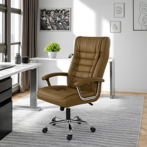 Velora Office Line VEGA Amber – prémium főnöki irodai szék, barna