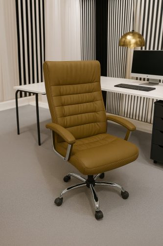 Velora Office Line VEGA Amber – prémium főnöki irodai szék, barna