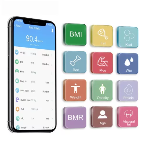 Mybody ICE Professional digitális okos mérleg Bluetooth kapcsolattal, 180 Kg méréshatárral