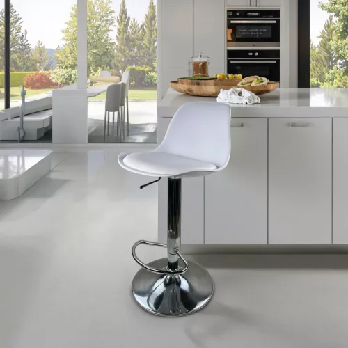 Velora Bar Line LUNA Pearl - formatervezett modern bárszék szett, fehér