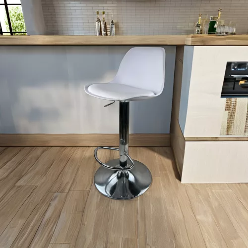 Velora Bar Line LUNA Pearl - formatervezett modern bárszék szett, fehér