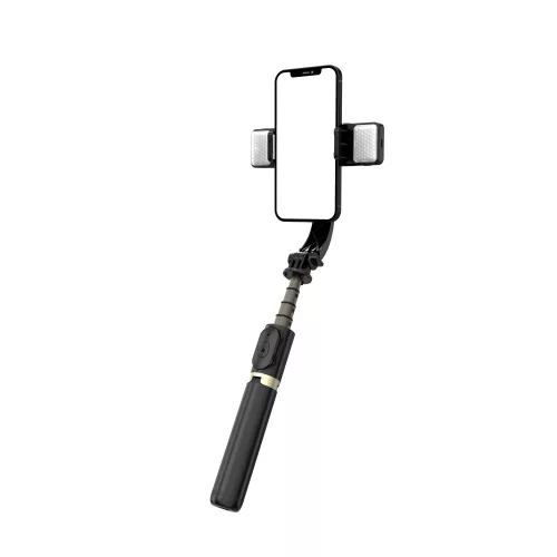 All in One PRO, stabilizátoros szelfibot, tripod funkcióval, derítőfénnyel, fekete