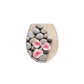   Frogee Duroplast WC ülőke - Rozsdamentes zsanérokkal - BLOSSOM