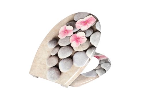 Frogee Duroplast WC ülőke - Rozsdamentes zsanérokkal - BLOSSOM