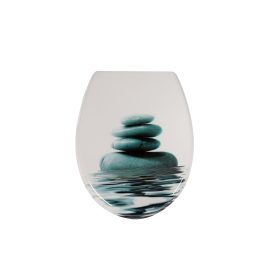   Frogee Duroplast WC ülőke - Rozsdamentes zsanérokkal - AQUA