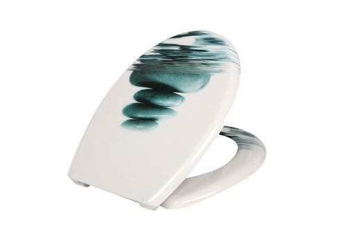 Frogee Duroplast WC ülőke - Rozsdamentes zsanérokkal - AQUA