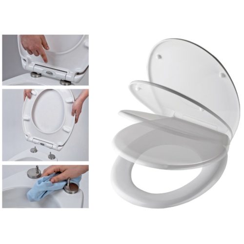 Frogee Duroplast WC ülőke - Lecsapódásmentes zsanérokkal - Fehér