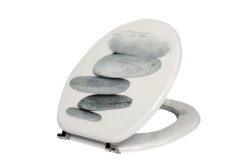 Frogee MDF WC ülőke - Rozsdamentes zsanérokkal - BALANCE