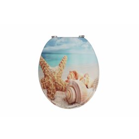 Frogee MDF WC ülőke - Rozsdamentes zsanérokkal - BEACH