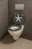 Frogee MDF WC ülőke - Rozsdamentes zsanérokkal - WHITE STARFISH