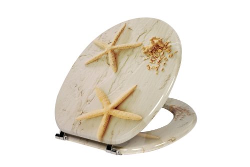 Frogee MDF WC ülőke - Rozsdamentes zsanérokkal - SANDY