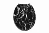 Frogee MDF WC ülőke - Rozsdamentes zsanérokkal - MARBLE BLACK