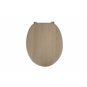 Frogee MDF WC ülőke - Rozsdamentes zsanérokkal - OAK