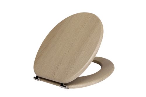 Frogee MDF WC ülőke - Rozsdamentes zsanérokkal - OAK