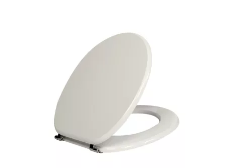 Frogee MDF WC ülőke - Rozsdamentes zsanérokkal - FEHÉR