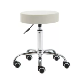   Velora Saloon Line AURORA Pearl – gurulós fodrász szék, fehér