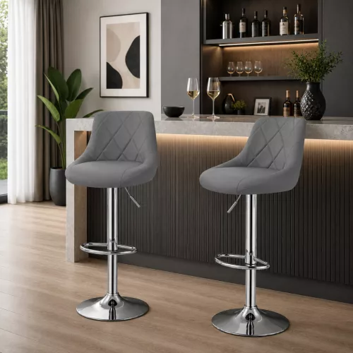 Velora Bar Line SOLARA Midnight Gray – prémium bárszék szett, sötétszürke