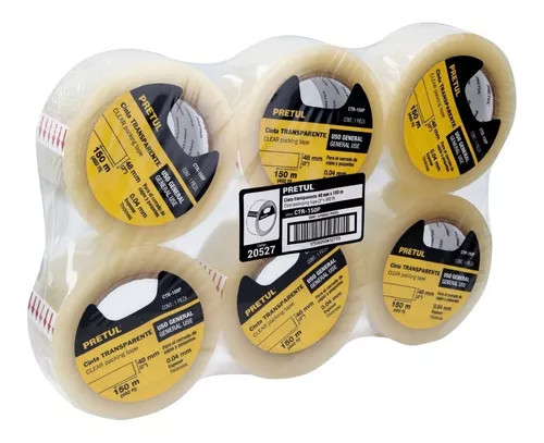 PRETUL - Átlátszó ragasztószalag, 48 mm x 150 m