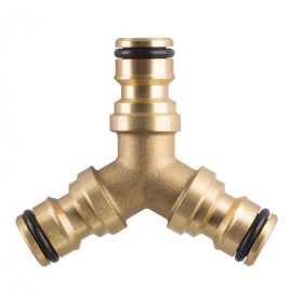 Tömlőelosztó Y elágazás, réz