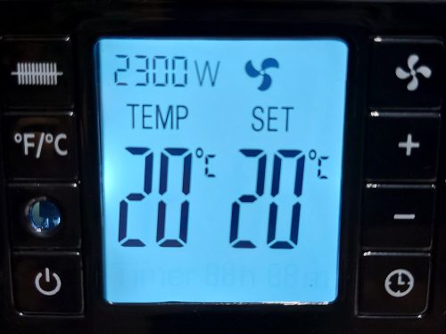 ST elektromos konvektor, ventillátoros, három fokozatú, időzítő, távirányító, 1000/1300/2300W, 230V_KIFUTÓ