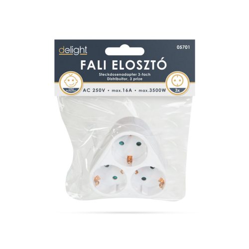 3-as fali elosztó - földelt