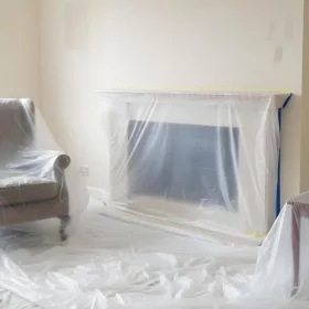 Takarófólia maszkolószalaggal - 20 x 2,5 m - 7 mikron