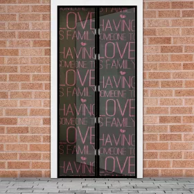   Szúnyogháló függöny ajtóra - mágneses - 100 x 210 cm - "Love"