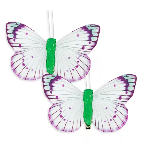 Kerti dekoráció - pillangó - 10 cm - csipeszes - 2 db / csomag