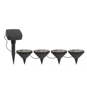  Leszúrható LED szolár - virágok - színes - fekete - műanyag - 360 cm