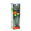 Szolár színes virág - 8 x 8 x 32 cm - 10 melegfehér LED - sárga