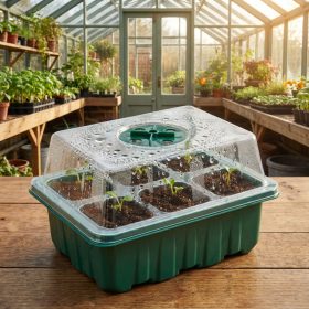 Palántanevelő szett tetővel - 18,5 x 14,5 x 11 cm