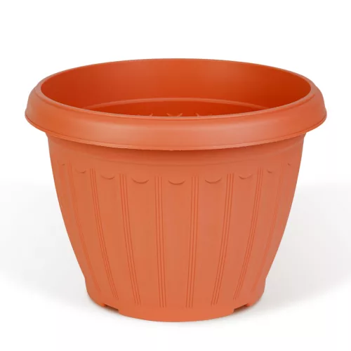 Műanyag virágcserép - terrakotta - 25 cm