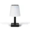 Szolár asztali lámpa - fehér - melegfehér LED - műanyag - 23 x 12 cm