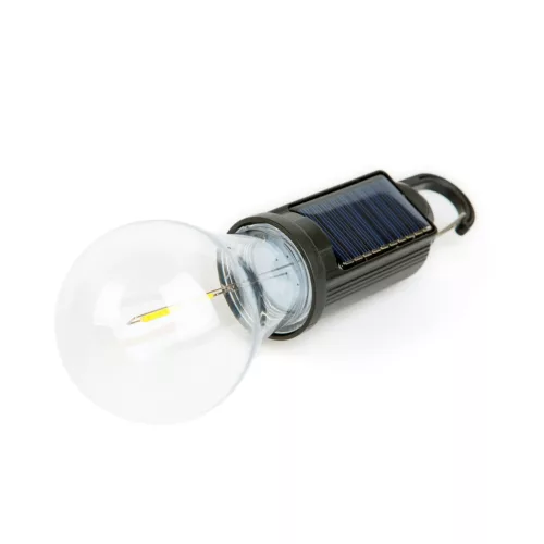Akasztható szolár lámpa - villanykörte alakú - USB-C - 100 lumen - 400 mAh