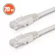 Patch kábel - UTP - CAT6 - CCA - 20 m - szürke