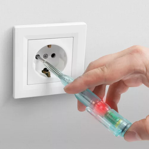 Fázisceruza - érintésmentes funkcióval - piros LED-del - 70 - 250 V AC - elemes