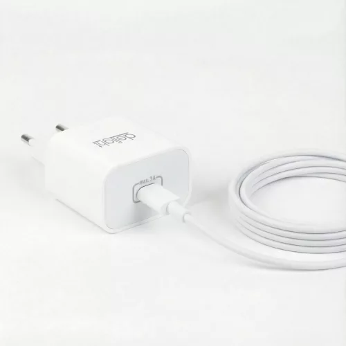 Adapter - Type-C - gyorstöltő, PD20W - fehér
