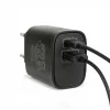 Hálózati Adapter USB + Type-C PD20W gyorstöltéssel - fekete
