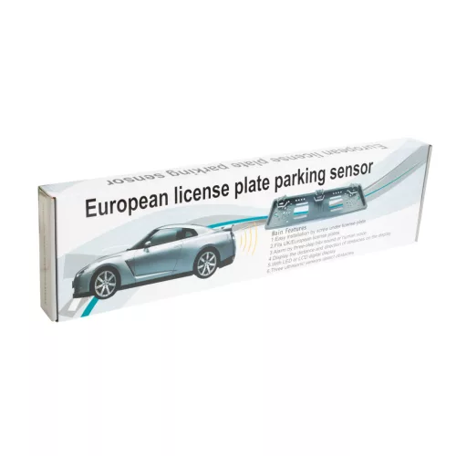 Rendszámtábla keretbe épített tolatókamera + szenzorok - 12V