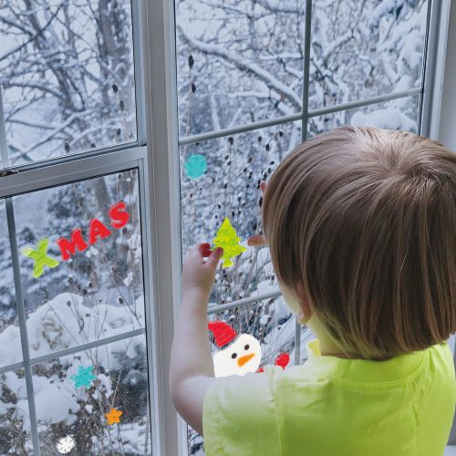 Zselés ablakdekor - karácsonyi