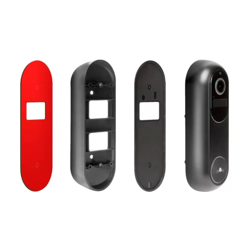 Smart Wi-Fi-s videó kaputelefon - akkumulátoros, 12V - MicroSD, FHD, PIR - fekete