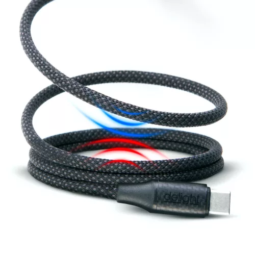 Adatkábel - Type-C / Type-C - mágneses - fekete - 1m - 3A - 60W