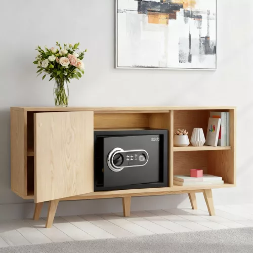 Digitális széf ujjlenyomat olvasóval és gombsorral - 350 x 250 x 250 mm