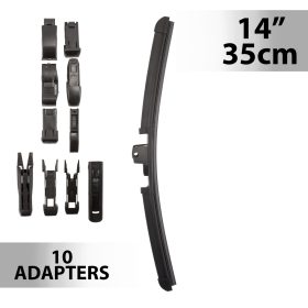 Ablaktörlő 14"/35 cm - 10 db adapterrel
