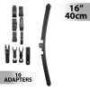 Ablaktörlő 16"/40 cm - 10 db adapterrel