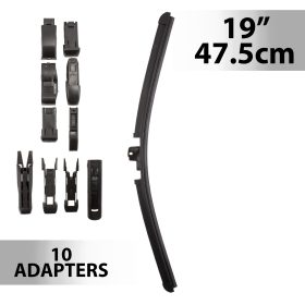 Ablaktörlő 19"/47,5 cm - 10 db adapterrel