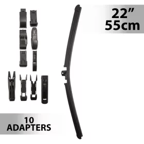 Ablaktörlő 22"/55 cm - 10 db adapterrel