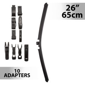 Ablaktörlő 26"/65 cm - 10 db adapterrel